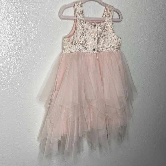 Toddler Princess Pink Tulle Ruffle Dress 2T - Picture 6 of 7